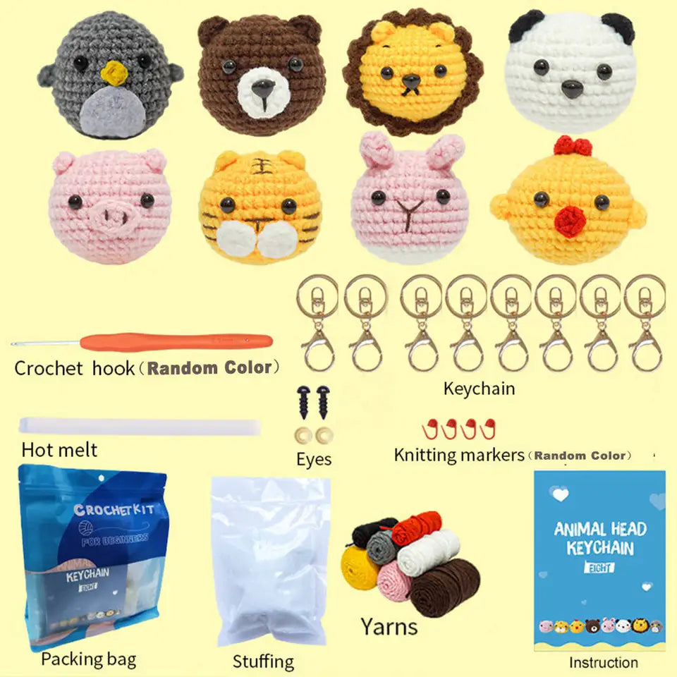 Bear And Lion Pattern Crochet Kit Adult Handmade Art Animal Crochet Thread And Thread Craftsmanship Gift Giving