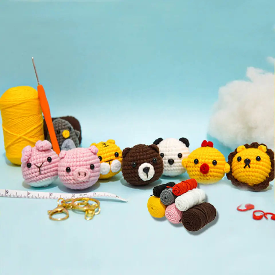 Bear And Lion Pattern Crochet Kit Adult Handmade Art Animal Crochet Thread And Thread Craftsmanship Gift Giving
