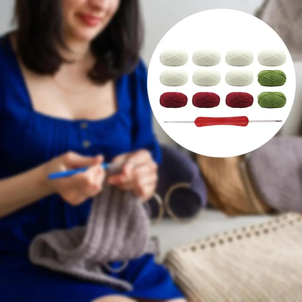 Flower Blanket Crochet Kit DIY Creative Accessories Hand Knitted Crafts Crochet