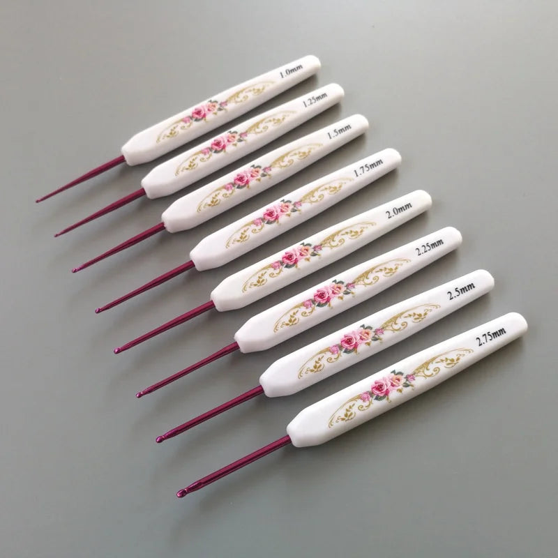 16Pcs Aluminum Crochet Hook Kit Printing Storage Bag Weaving Knitting Needles Set DIY Arts Craft Sewing Tools Crochet Supplies