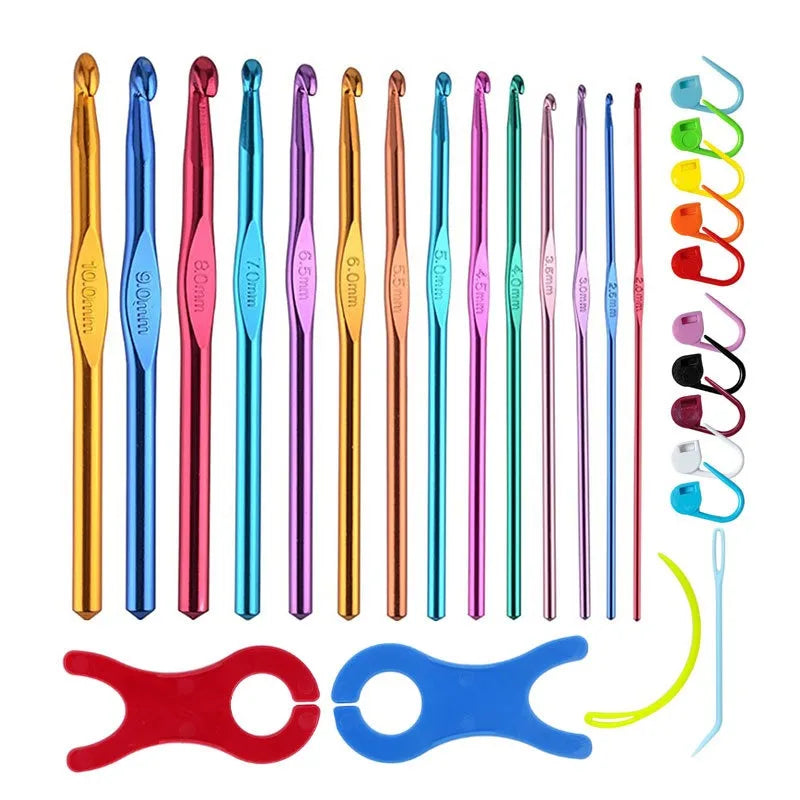 Muliti-Type Crochet Hooks Set Kit for Beginners Knitting Needles Multi Size Mix Tools Creative Crafts Essential DIY Weaving
